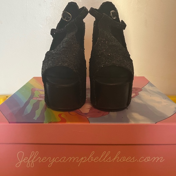 Jeffrey Campbells FOXY BLACK GLITTER - Picture 3 of 3